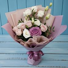 Букет Легкое дыхание в Туле Букет цветов из:  Розы и Лизиантусы в Туле