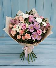 Букет цветов из:  Хризантемы, Розы и Альстромерии #REPLACE_PRED# Туле