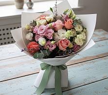 Букет цветов из:  Розы, Лизиантусы и Гвоздики #REPLACE_PRED# Туле