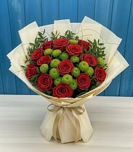 Букет цветов из:  Розы и Хризантемы в Туле