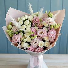 Букет цветов из:  Альстромерии и Розы в Туле
